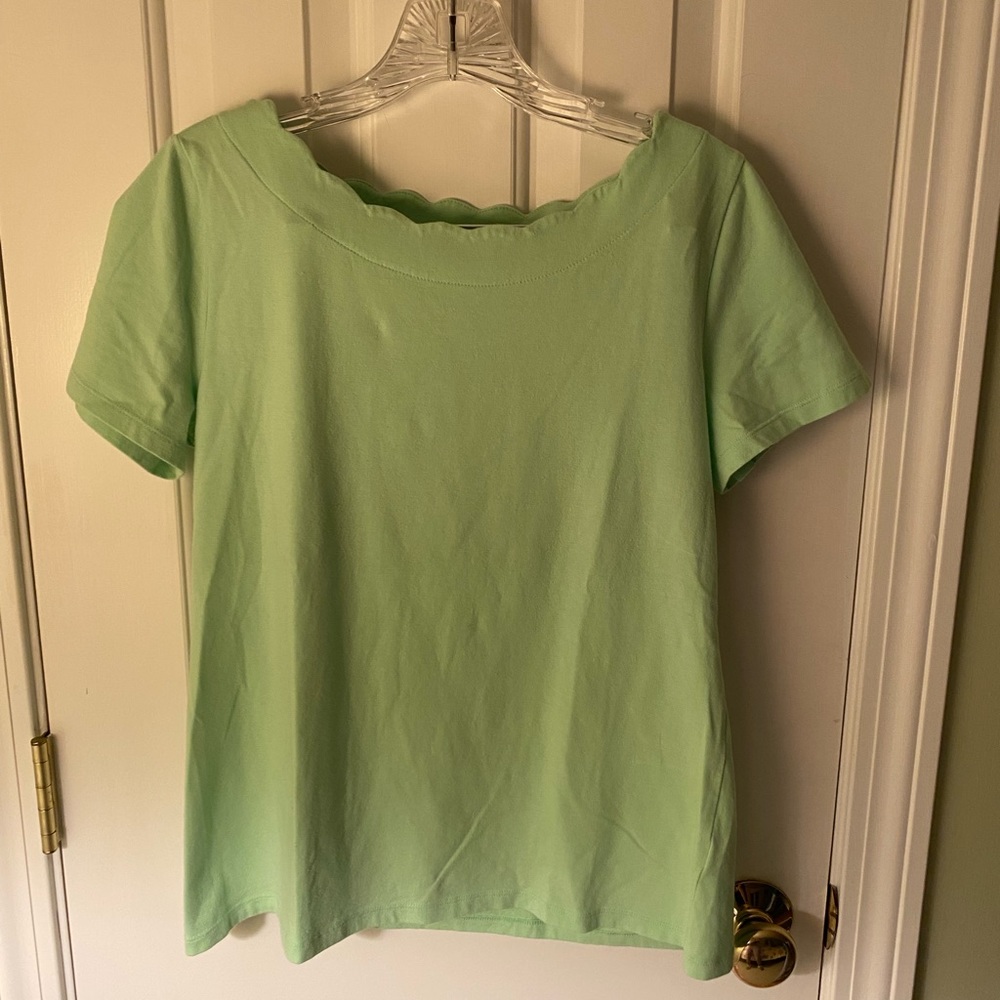 Talbots scalloped t-shirt